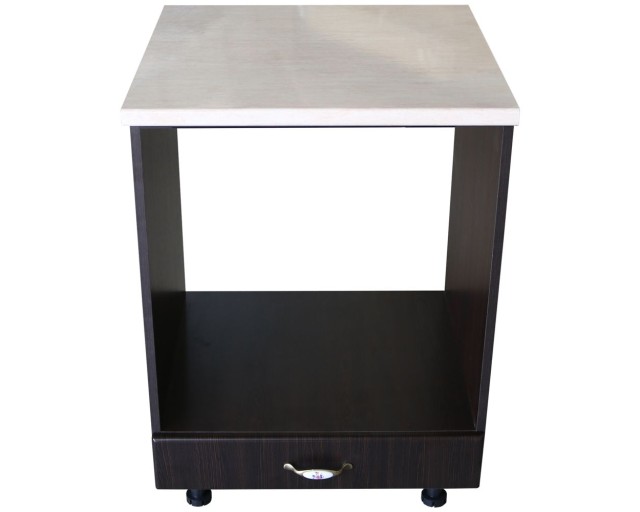 Corp pentru cuptor incorporabil cu sertar Zebra, wenge/MDF Wenge, cu blat Travertin, 60 x 85 x 60 cm